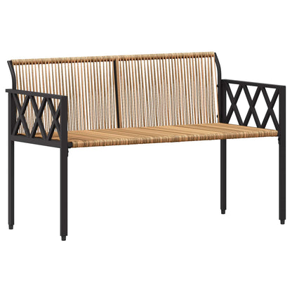 Set Mobili da Esterno 4 pcs Marrone e Bianco Crema polyrattan | homemem39