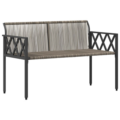 Set Mobili da Esterno 4 pcs Grigio e Blu Navy polyrattan | homemem39