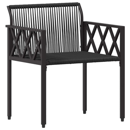 Set Mobili da Esterno 4 pcs Nero e Turchese polyrattan | homemem39
