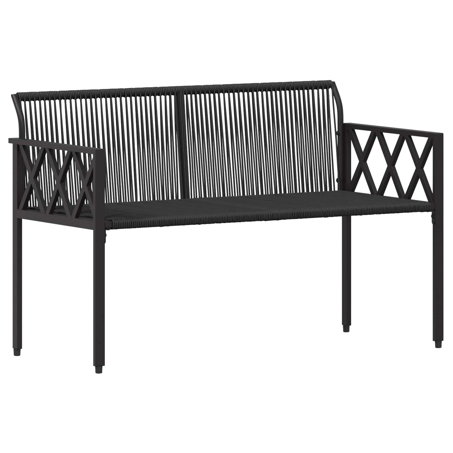 Set Mobili da Esterno 4 pcs Nero e Turchese polyrattan | homemem39