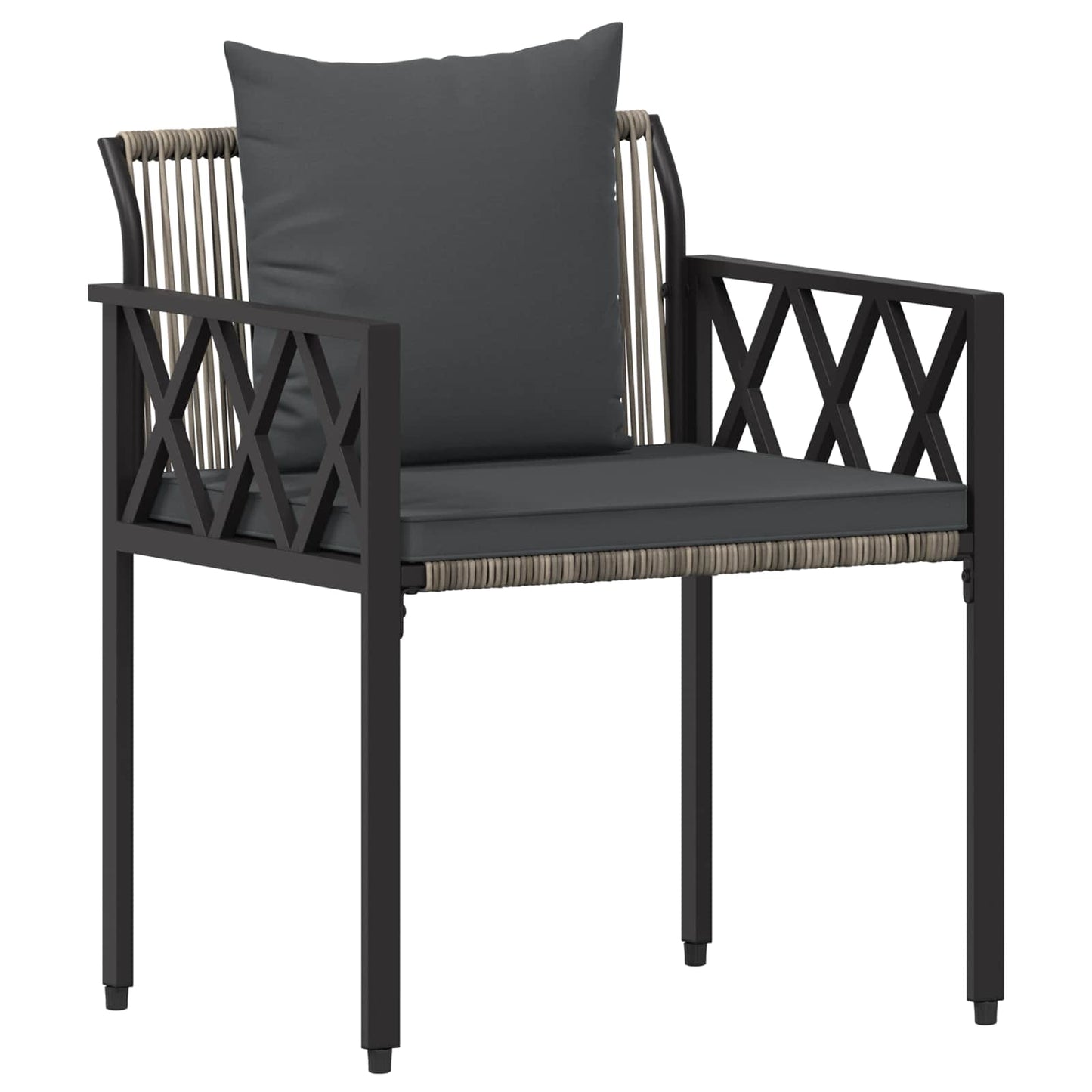 Set Mobili da Esterno 3 pcs Grigio e Grigio Scuro polyrattan | homemem39