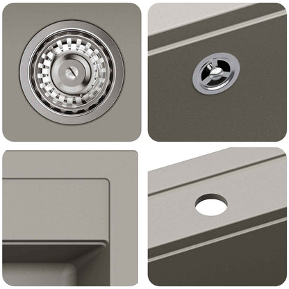 Lavello Grigio 795 x 505 mm Granito | homemem39