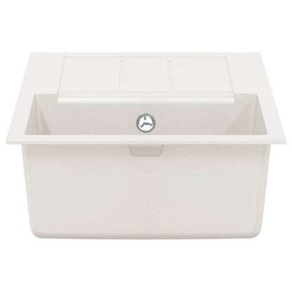 Lavello Bianco 780 x 500 mm 80% Quarzo e 20% Resina