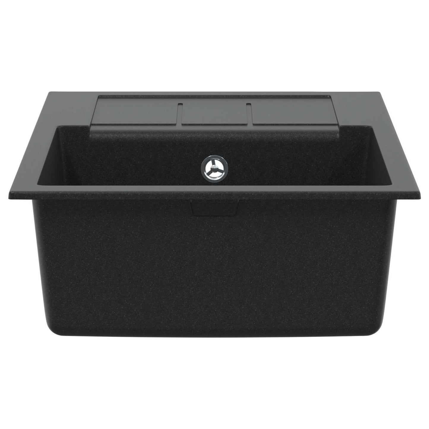 Lavello Nero 620 x 500 mm 80% Quarzo e 20% Resina