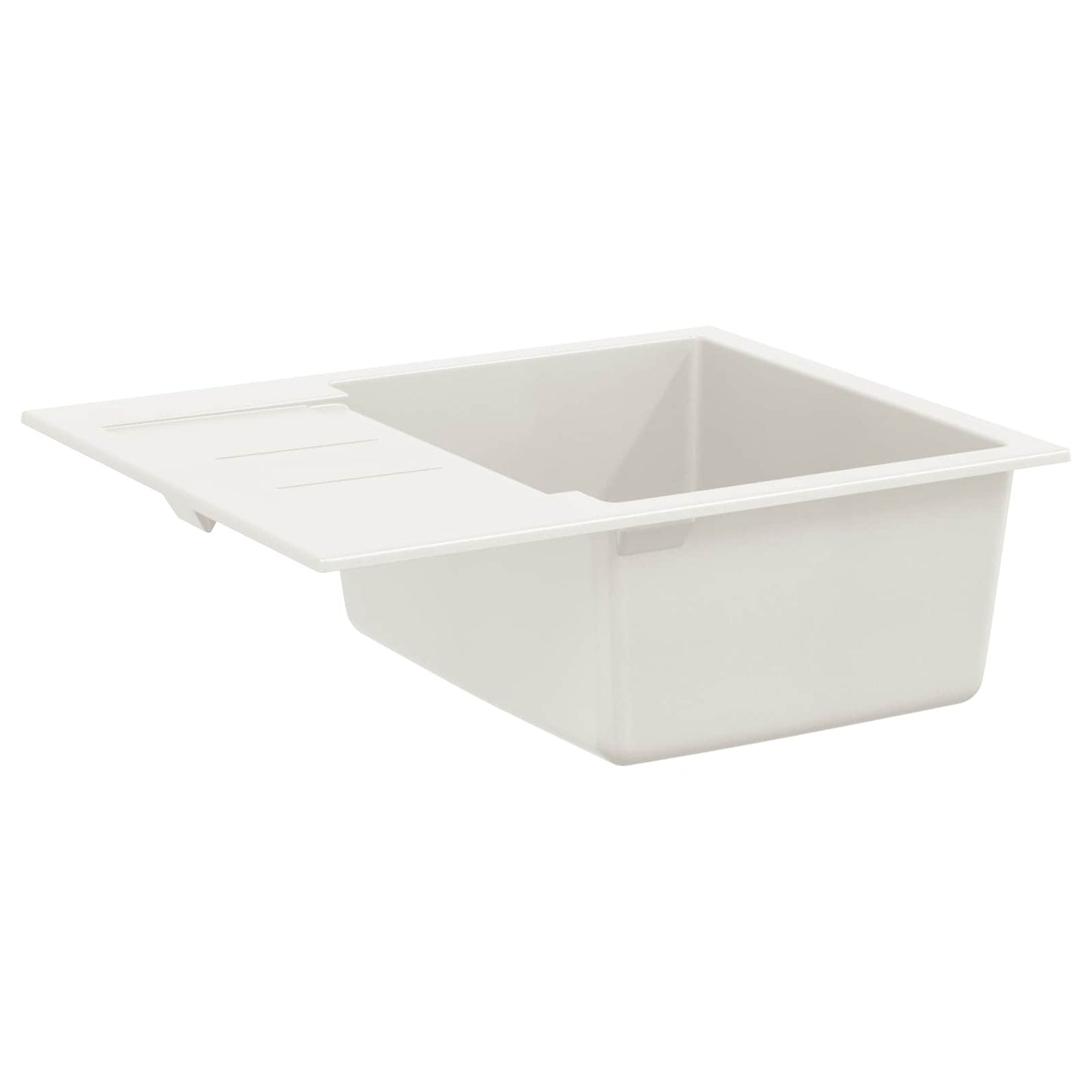 Lavello Bianco 620 x 500 mm 80% Quarzo e 20% Resina