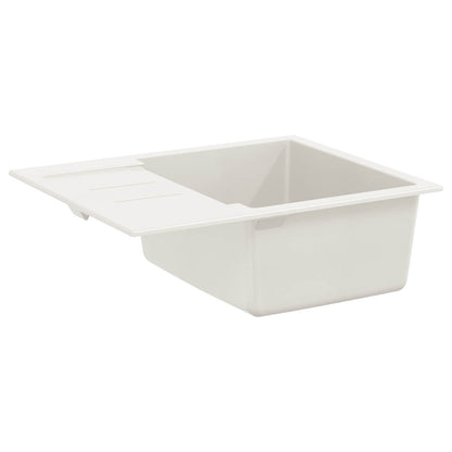 Lavello Bianco 620 x 500 mm 80% Quarzo e 20% Resina