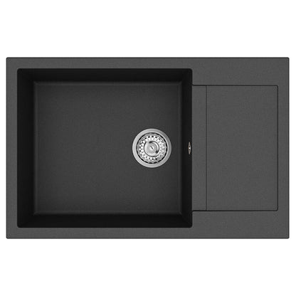 Lavello Nero 780 x 500 mm 80% Quarzo e 20% Resina