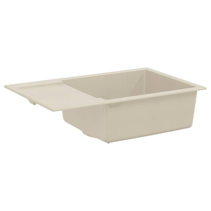Lavello Beige 780 x 500 mm 80% Quarzo e 20% Resina