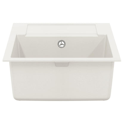 Lavello Bianco 780 x 500 mm 80% Quarzo e 20% Resina