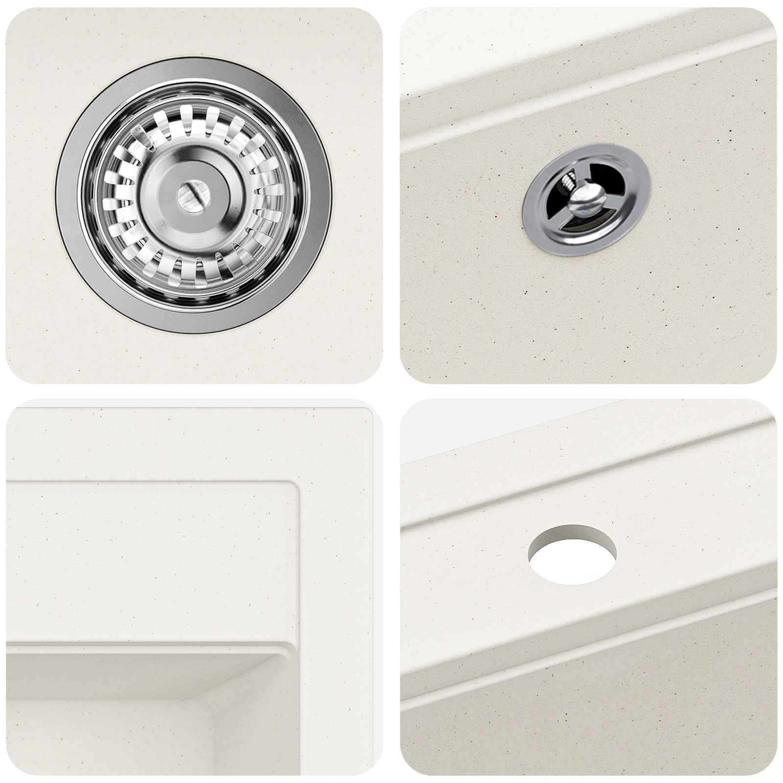 Lavello Bianco 470 x 440 mm Granito | homemem39