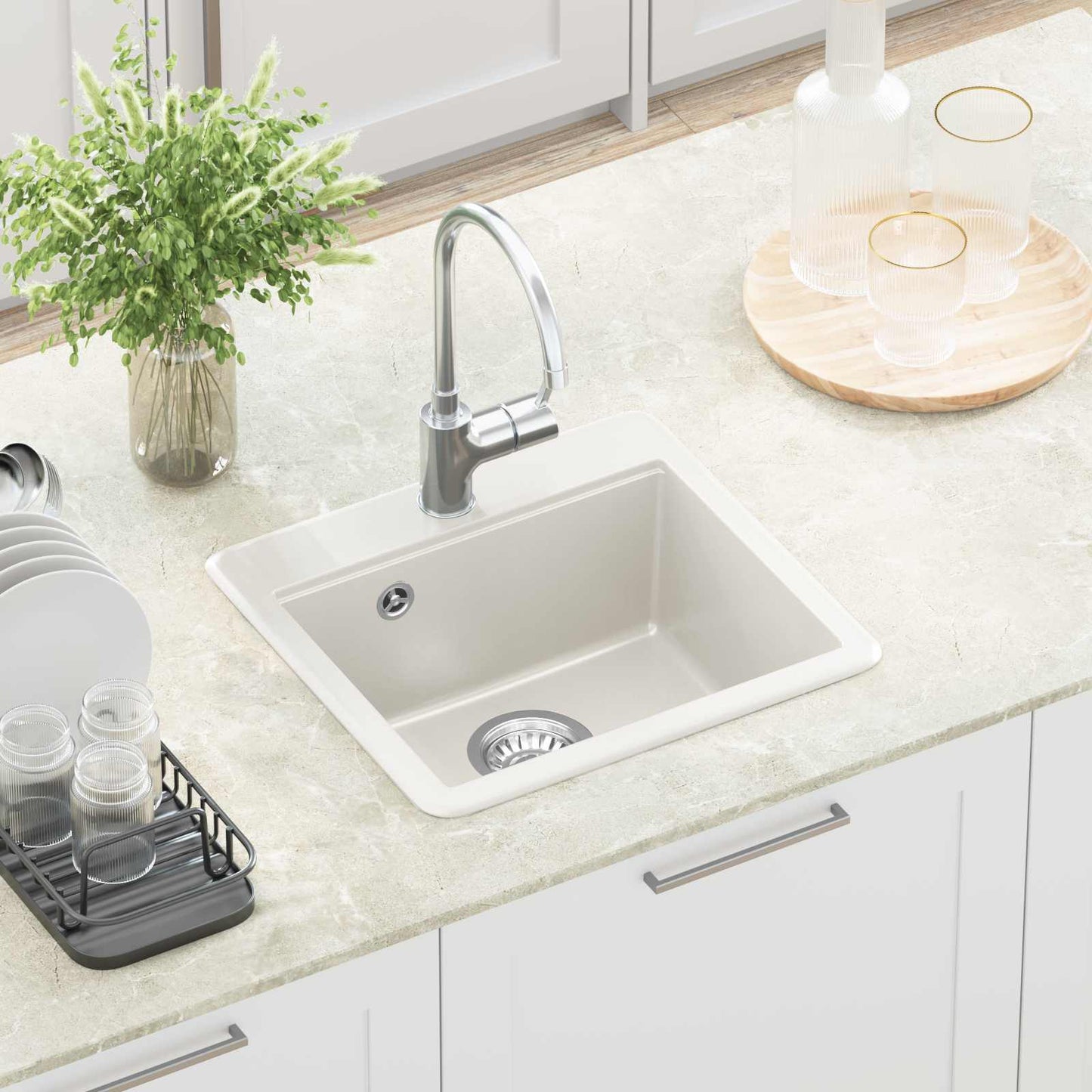 Lavello Bianco 470 x 440 mm Granito | homemem39
