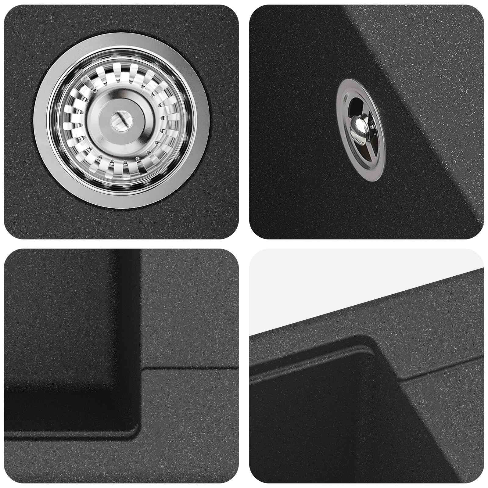 Lavello Nero 670 x 460 mm Granito | homemem39