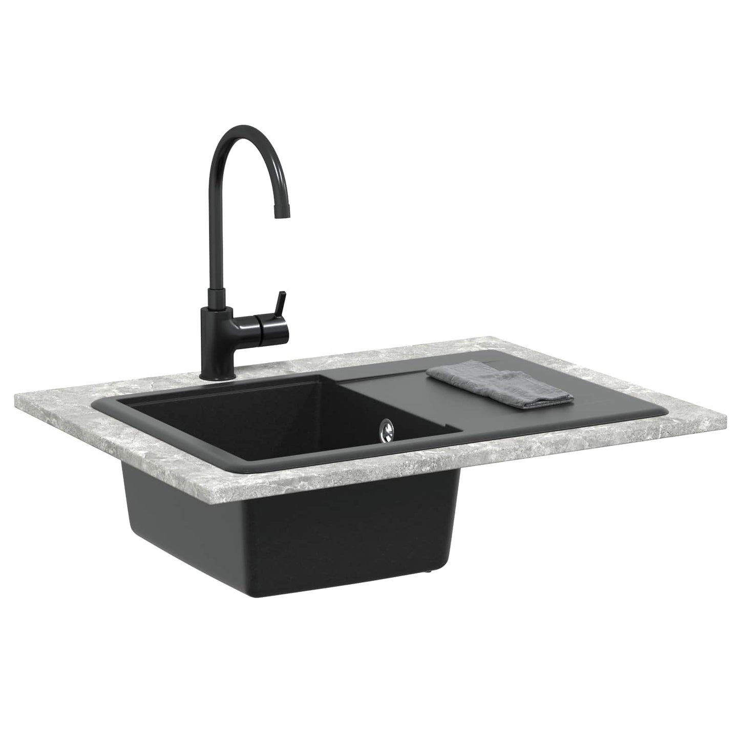 Lavello Nero 670 x 460 mm Granito | homemem39