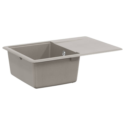Lavello Grigio 670 x 460 mm 80% Quarzo e 20% Resina | homemem39