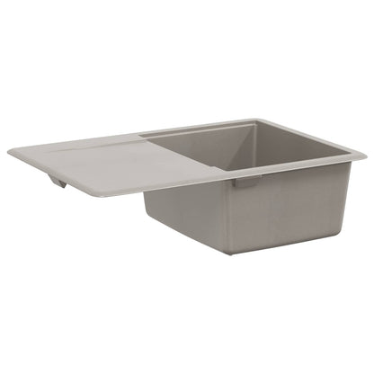 Lavello Grigio 670 x 460 mm 80% Quarzo e 20% Resina | homemem39