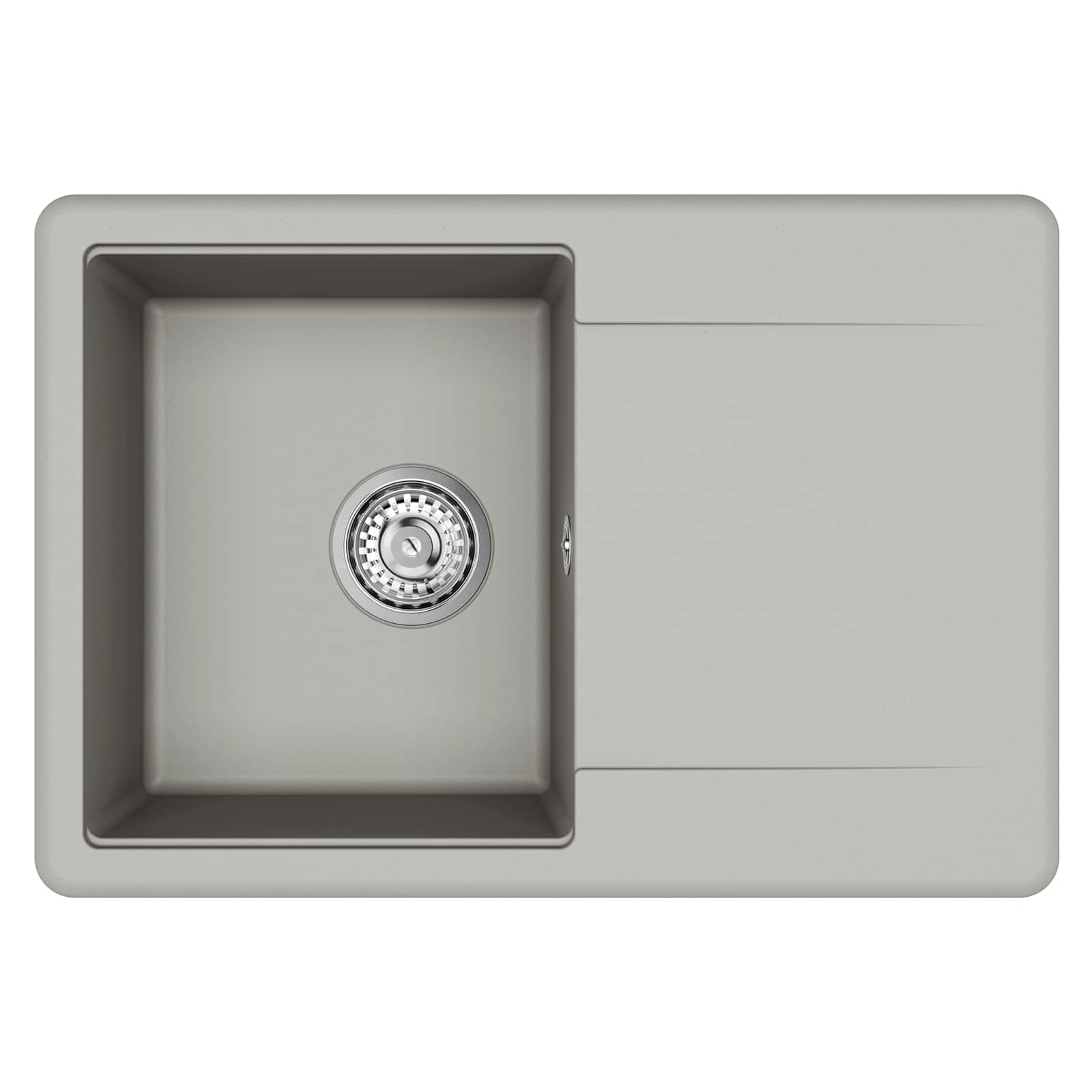 Lavello Grigio 670 x 460 mm 80% Quarzo e 20% Resina | homemem39