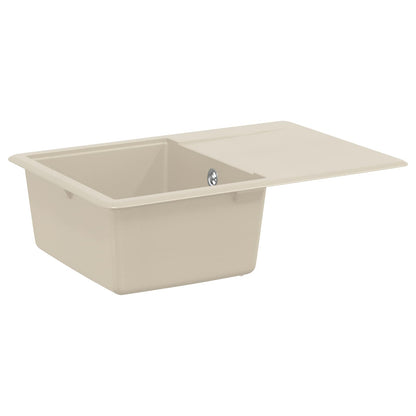 Lavello Beige 670 x 460 mm 80% Quarzo e 20% Resina | homemem39
