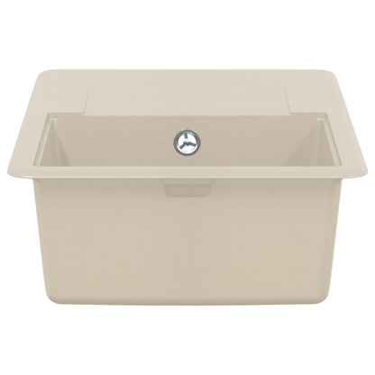 Lavello Beige 670 x 460 mm 80% Quarzo e 20% Resina | homemem39