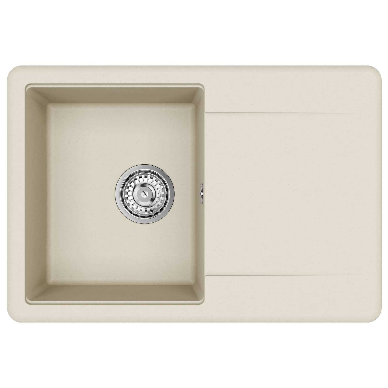 Lavello Beige 670 x 460 mm 80% Quarzo e 20% Resina | homemem39