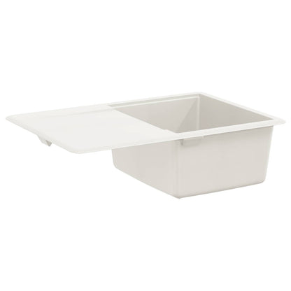 Lavello Bianco 670 x 460 mm 80% Quarzo e 20% Resina | homemem39