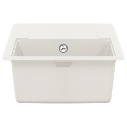 Lavello Bianco 670 x 460 mm 80% Quarzo e 20% Resina | homemem39