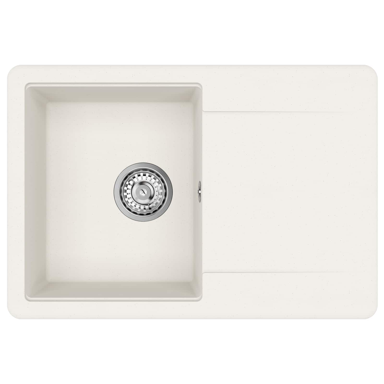 Lavello Bianco 670 x 460 mm 80% Quarzo e 20% Resina | homemem39