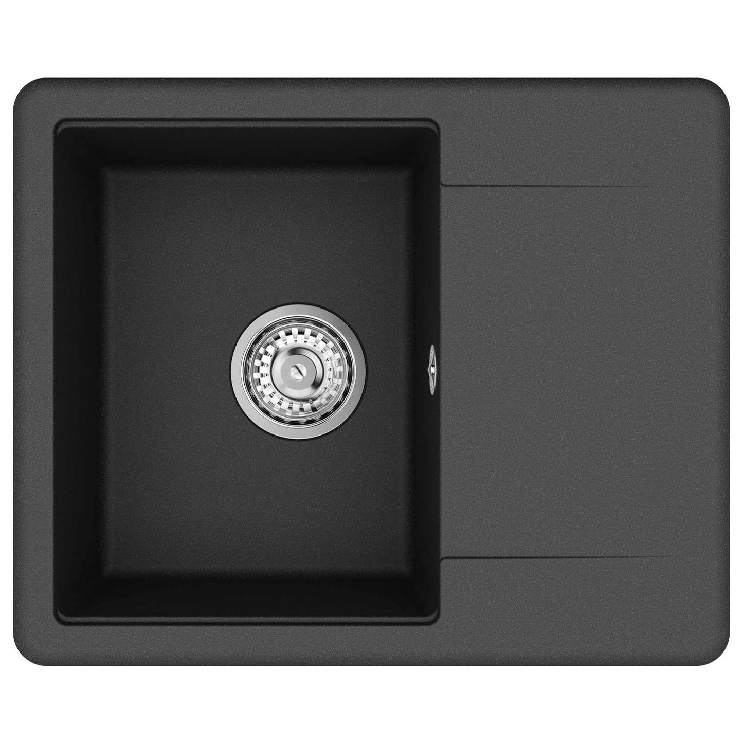 Lavello Nero 560 x 460 mm 80% Quarzo e 20% Resina | homemem39