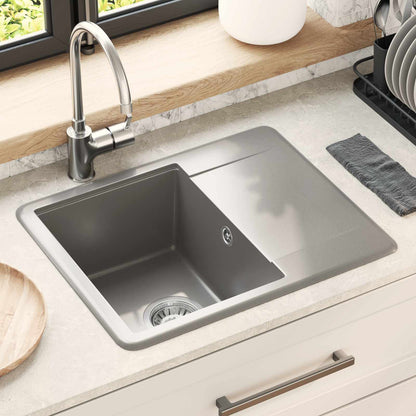 Lavello Grigio 560 x 460 mm 80% Quarzo e 20% Resina | homemem39