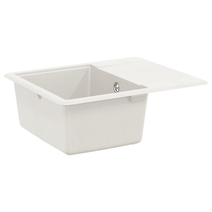 Lavello Bianco 560 x 460 mm 80% Quarzo e 20% Resina | homemem39