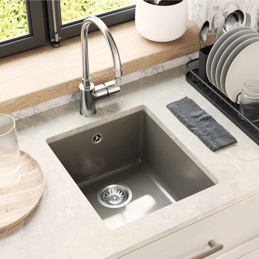 Lavello Grigio 370 x 460 mm 80% Quarzo e 20% Resina