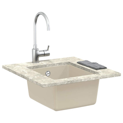 Lavello Beige 370 x 460 mm 80% Quarzo e 20% Resina | homemem39