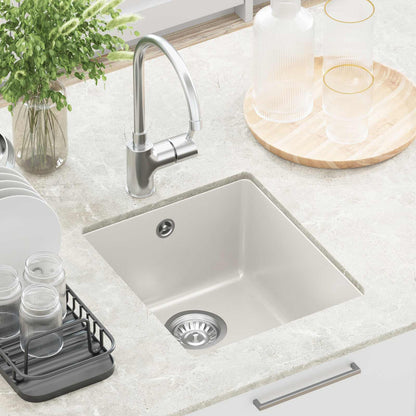 Lavello Bianco 370 x 460 mm 80% Quarzo e 20% Resina | homemem39