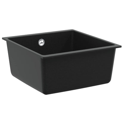 Lavello Nero 430 x 460 mm 80% Quarzo e 20% Resina | homemem39