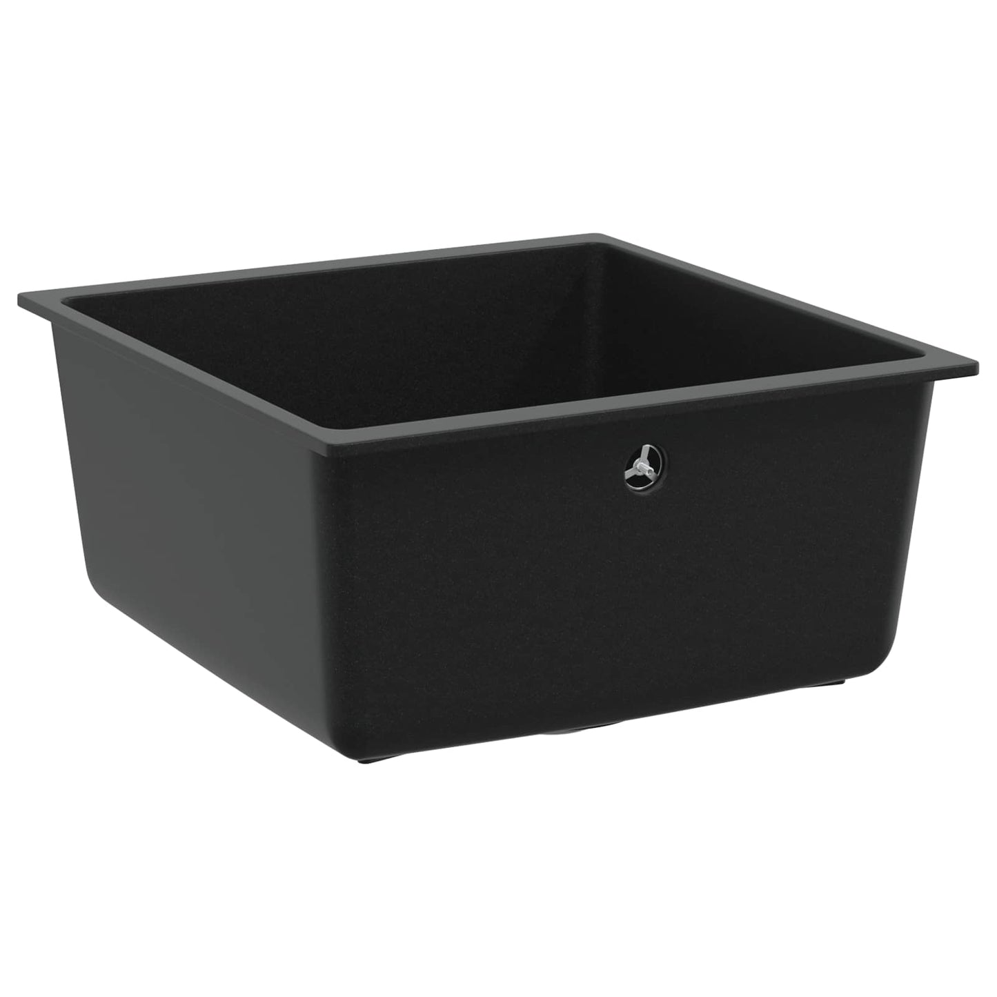 Lavello Nero 430 x 460 mm 80% Quarzo e 20% Resina | homemem39