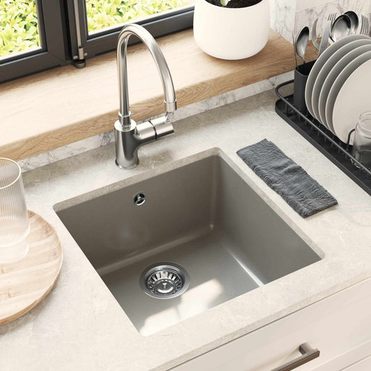 Lavello Grigio 430 x 460 mm 80% Quarzo e 20% Resina