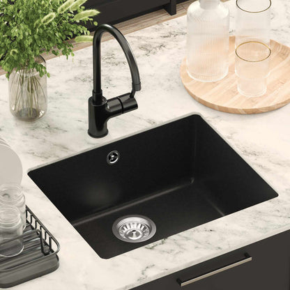 Lavello Nero 530 x 460 mm 80% Quarzo e 20% Resina | homemem39