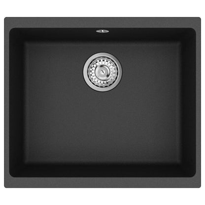 Lavello Nero 530 x 460 mm 80% Quarzo e 20% Resina | homemem39