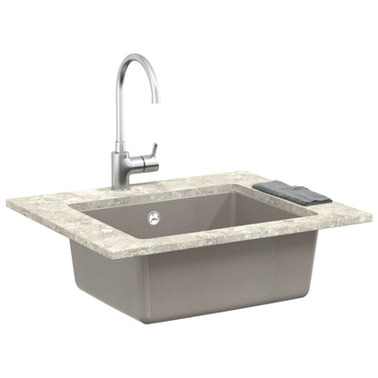 Lavello Grigio 530 x 460 mm 80% Quarzo e 20% Resina | homemem39