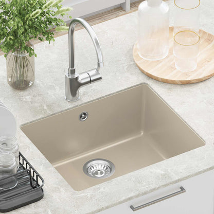 Lavello Beige 530 x 460 mm 80% Quarzo e 20% Resina | homemem39