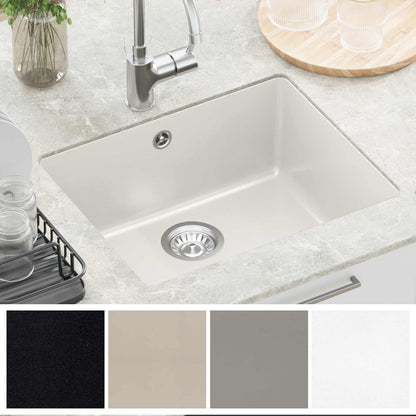 Lavello Bianco 530 x 460 mm 80% Quarzo e 20% Resina | homemem39