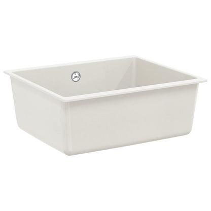Lavello Bianco 530 x 460 mm 80% Quarzo e 20% Resina | homemem39