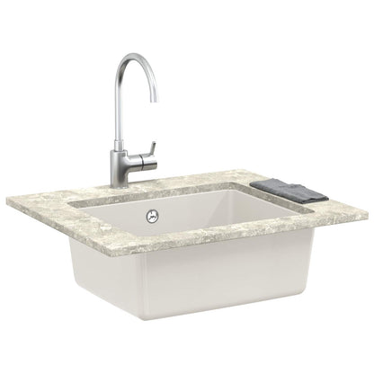 Lavello Bianco 530 x 460 mm 80% Quarzo e 20% Resina | homemem39