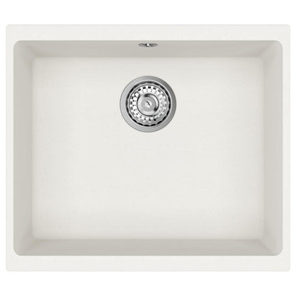 Lavello Bianco 530 x 460 mm 80% Quarzo e 20% Resina | homemem39