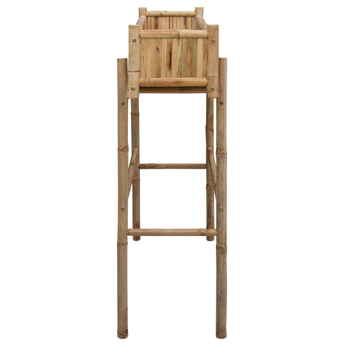 Vaso da Giardino con Supporto Naturale 100 x 38 x 114 cm Bambù