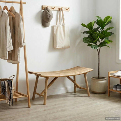 Panchina da giardino Naturale 110 x 45 x 50 cm Bambù | homemem39