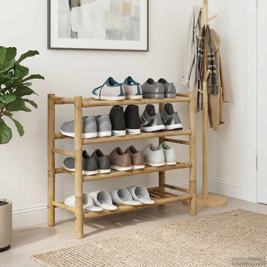 Scarpiera con lo scaffale Naturale 68 x 28 x 63 cm Bambù | homemem39