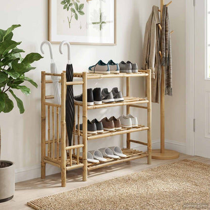 Scarpiera con lo scaffale Naturale 88 x 27 x 80 cm Bambù | homemem39