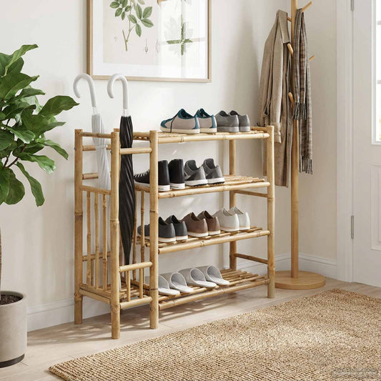 Scarpiera con lo scaffale Naturale 88 x 27 x 80 cm Bambù | homemem39