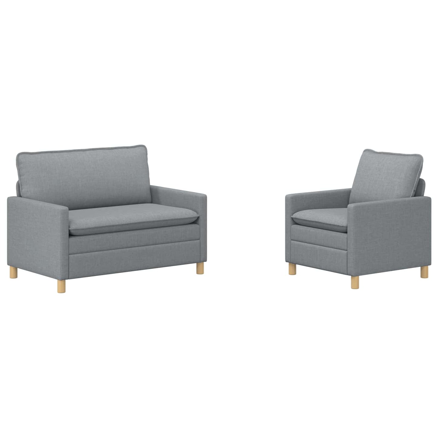 Set di divani 2 pz Grigio chiaro Tessuto | homemem39