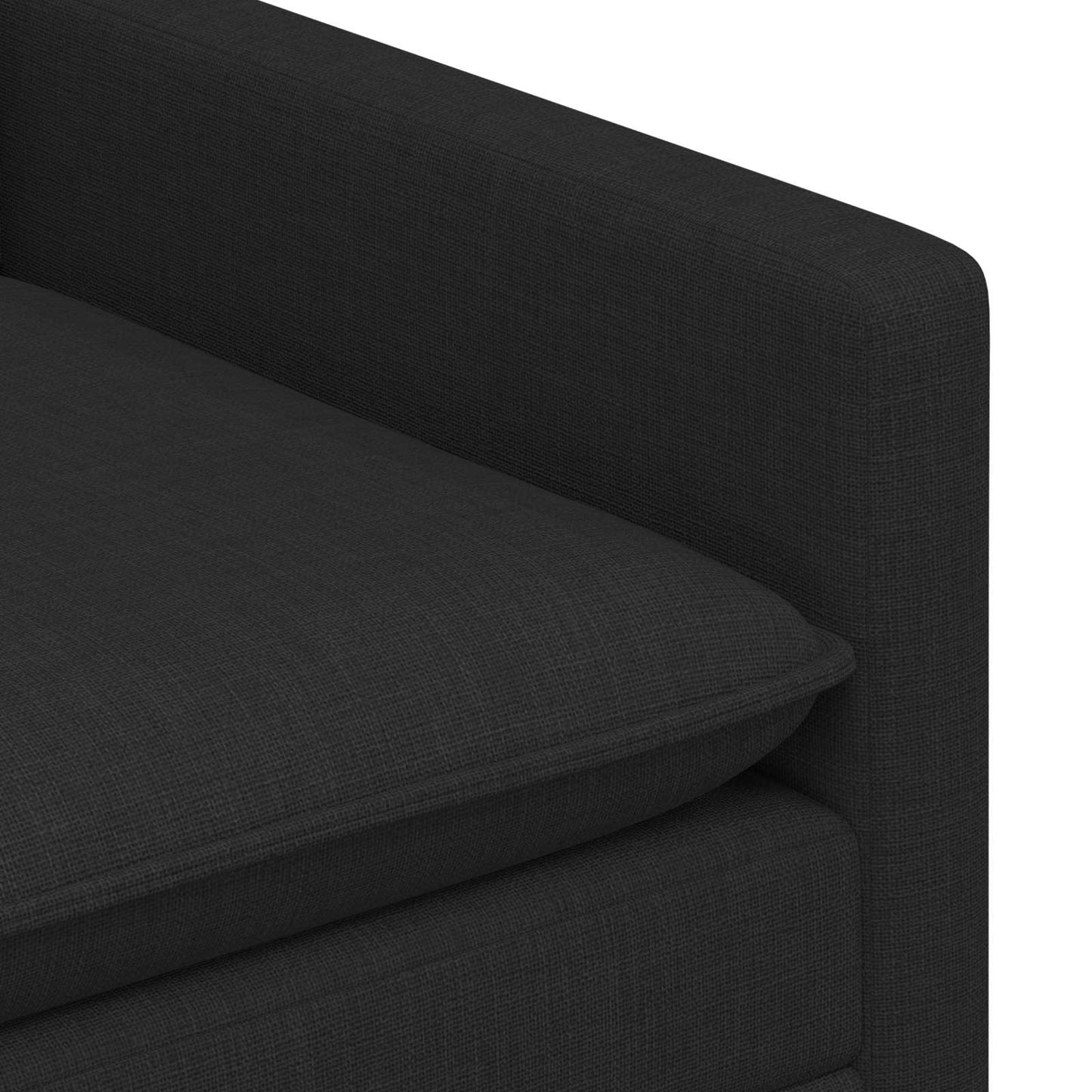 Set di divani 2 pz Nero Tessuto | homemem39
